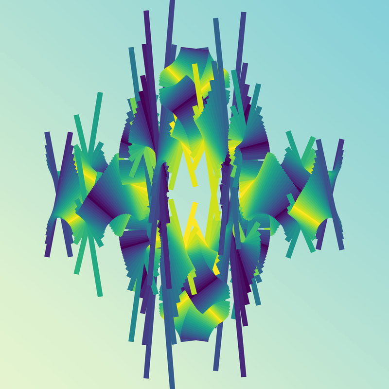 image of curves generated using the spirograph script over coloured backgrounds