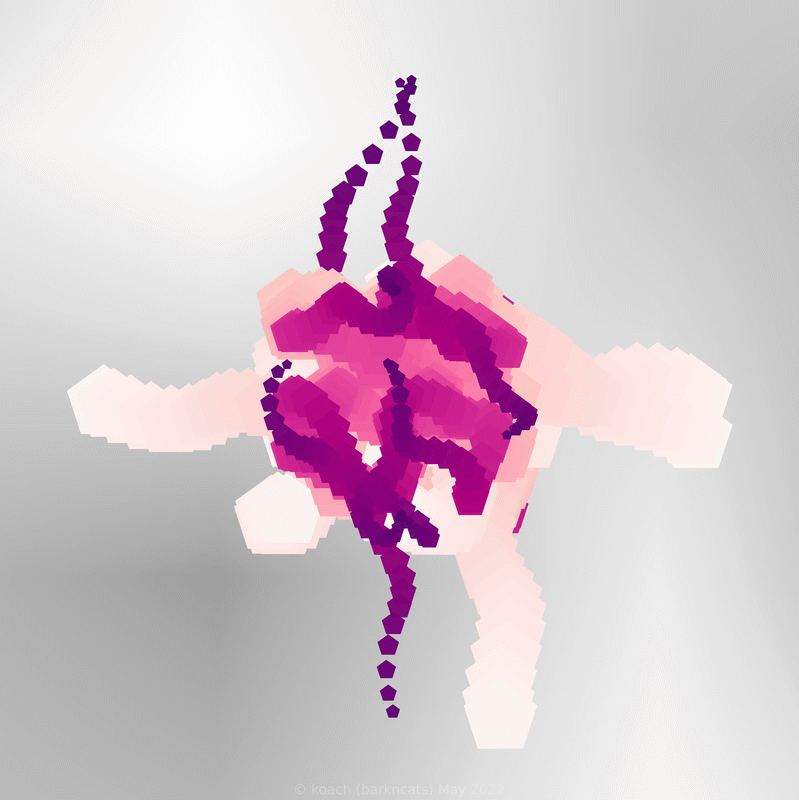 spiro image showing attempt to remove symmetry using different random order for x and y datasets