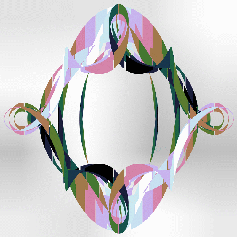 gnarly spirograph image generated with matplotlib fill_between()