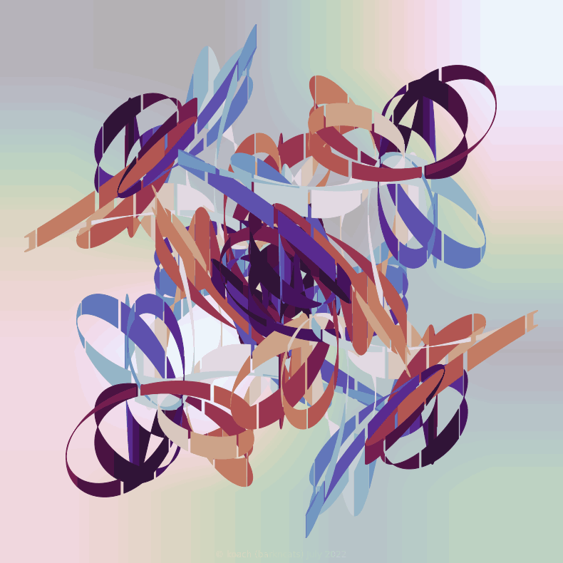gnarly spirograph image generated with matplotlib fill_between(), with linear and rotational transformations