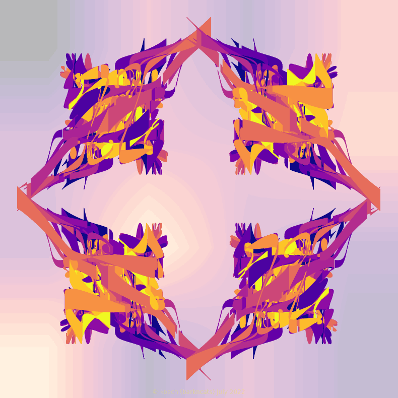 gnarly spirograph image generated with matplotlib fill_between(), with linear and rotational transformations