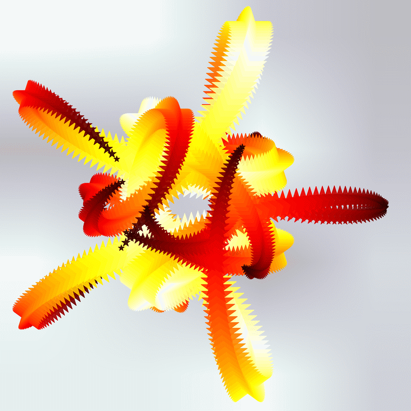 spirograph with simulated cycling line width