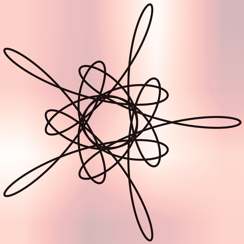 spirograph images generated with 10 circles