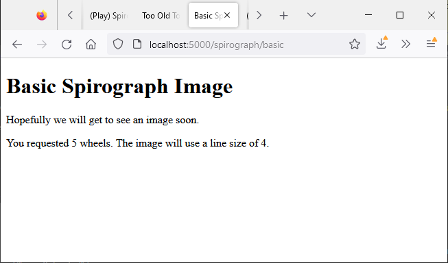 screen shot of basic form in browser