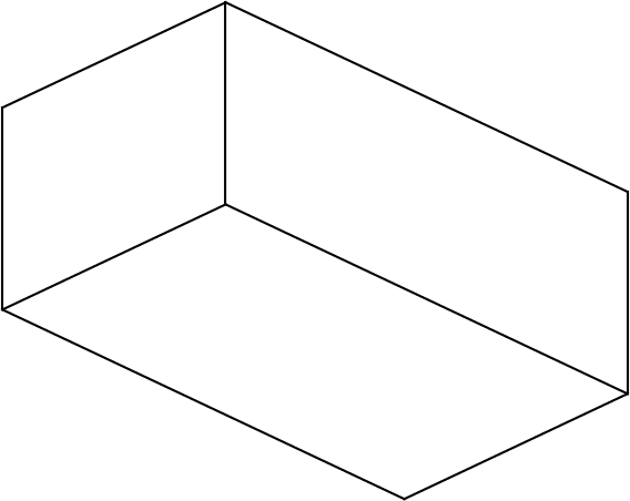 isometric view of the floor and walls of a hardball doubles court