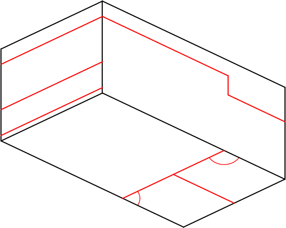 complete isometric view of a hardball doubles court