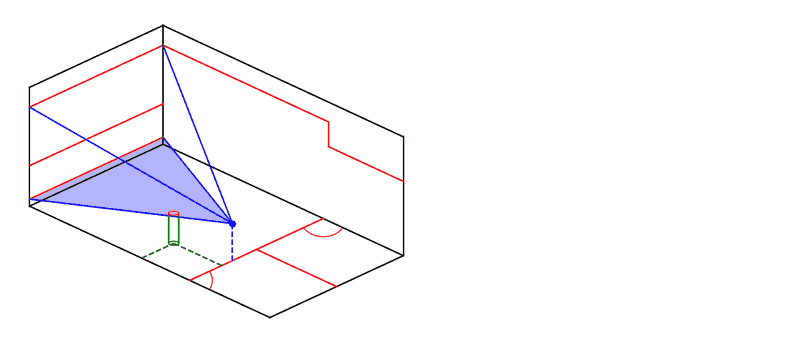 figure with two subplots on one row with isometric image on the left, nothing on the right