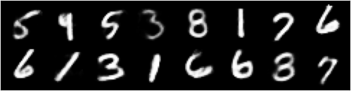 plot of regenerated image using output of encoder on training images