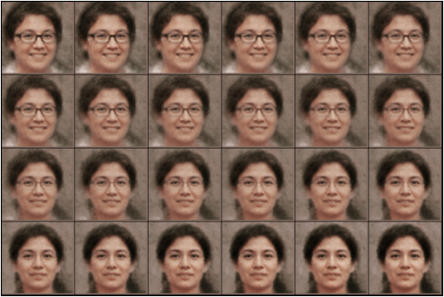 interpolating between 2 randomly selected images