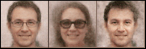 reconstructed image from the subtraction of two average feature vectors