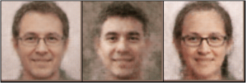 reconstructed image from the subtraction of two average feature vectors