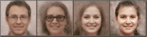 reconstructed image from the subtraction of two average feature vectors followed by the addition of another