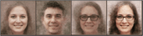 reconstructed image from the subtraction of two average feature vectors followed by the addition of another