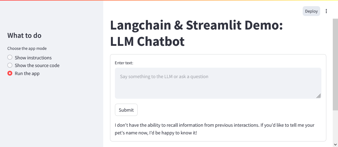 Second chat query and AI response